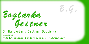 boglarka geitner business card